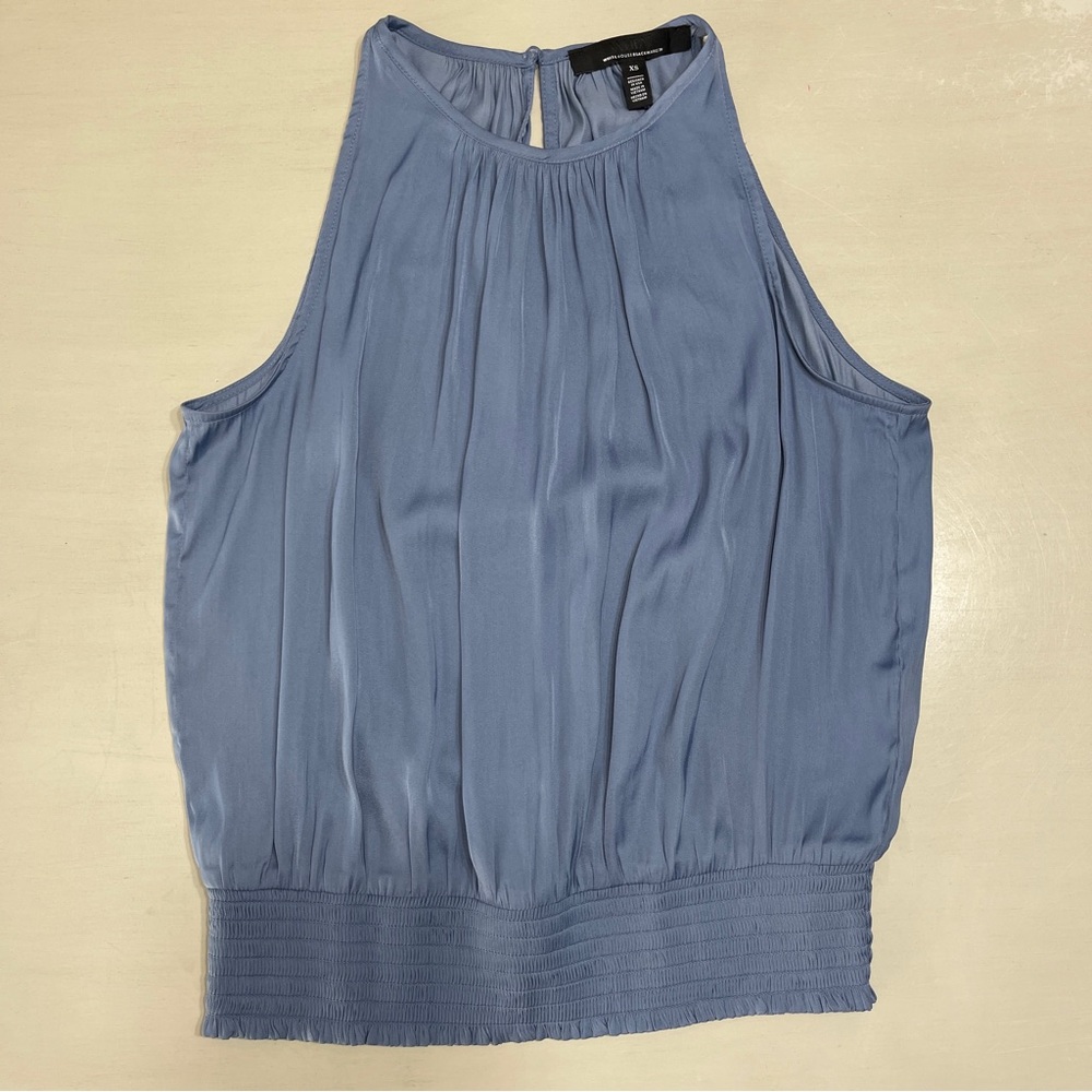 White House Black Market Light Blue Sleeveless Blouse